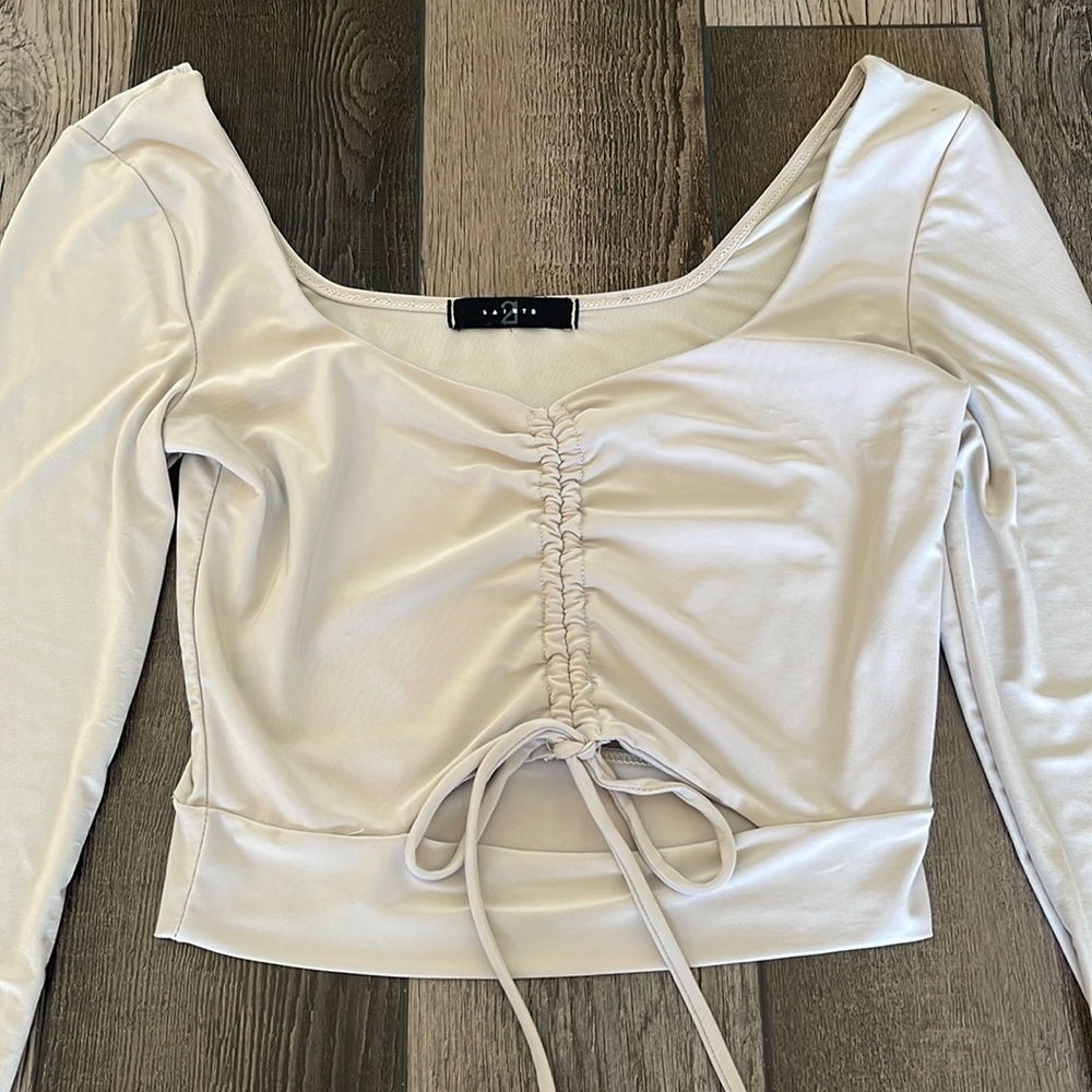 Satin Cream Top